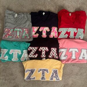 ZTA Zeta Tau Alpha Letters Lot
